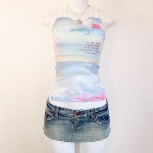 y2k tropical baby tee